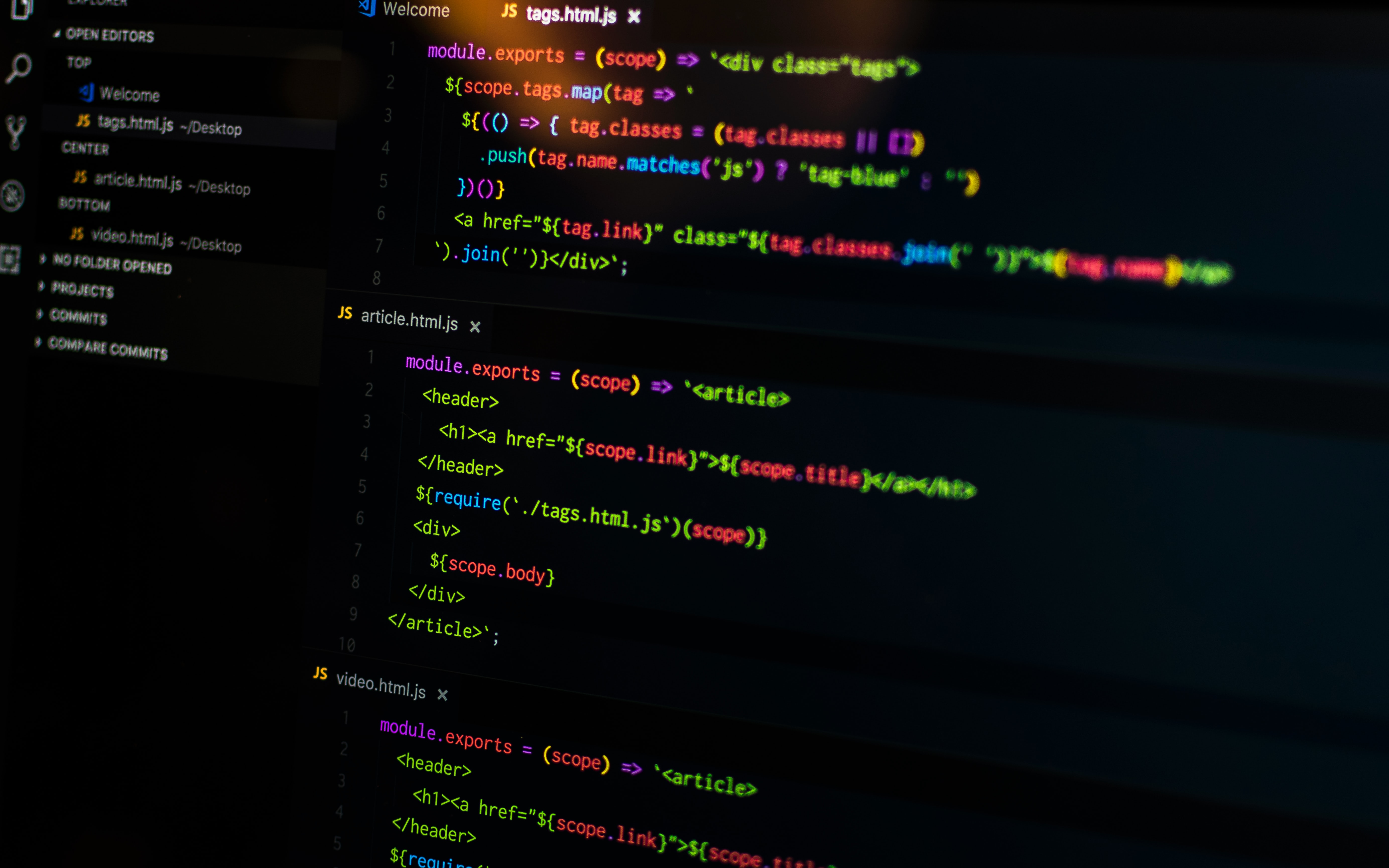 Screen showing Visual Studio Code