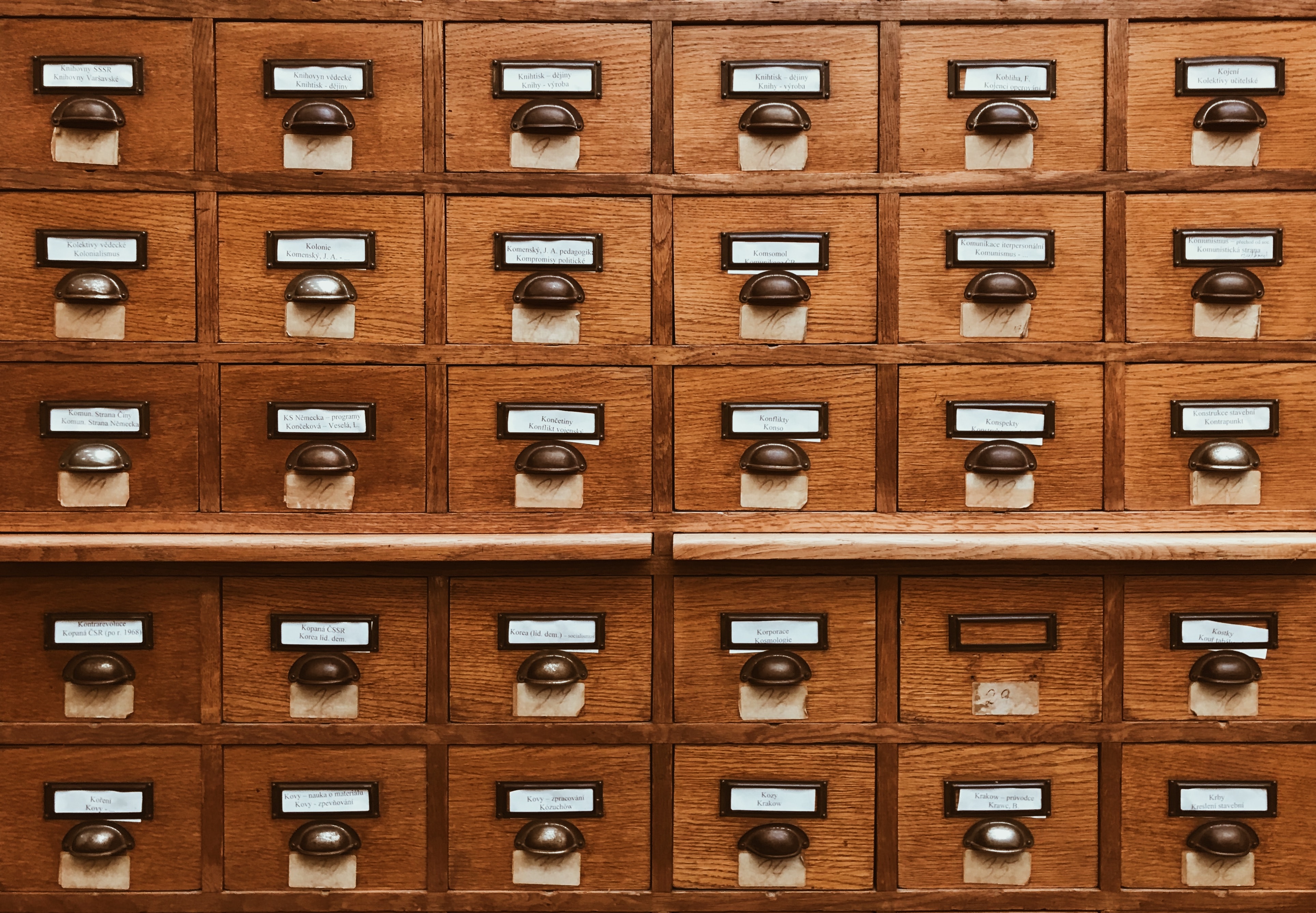 Filing cabinet with lots of drawers