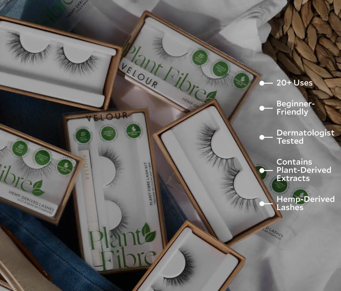 plant fibre lashes and kit
