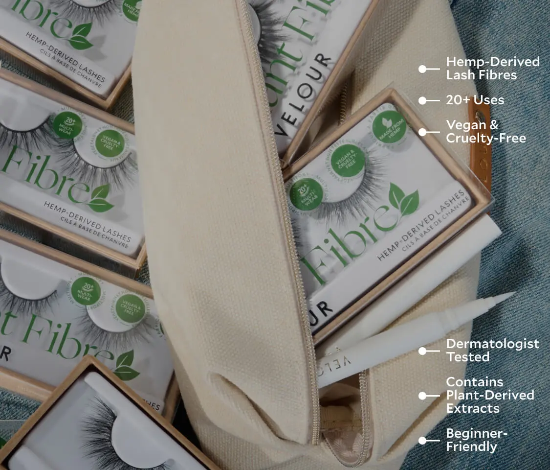 velour glue and go plant fibre lashes