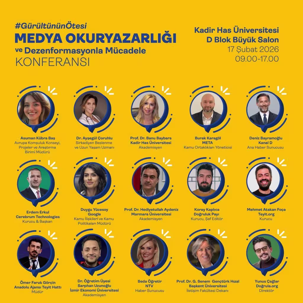 Kadir Has Üniversitesi Medya Okuryazarlığı Konferansı Afiş