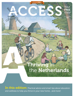 A cover illustration for ACCESS Magazine, a free magazine that contains a series of diverse articles of interest to the international community. Read the magazine at: https://access-nl.org/access-magazine/