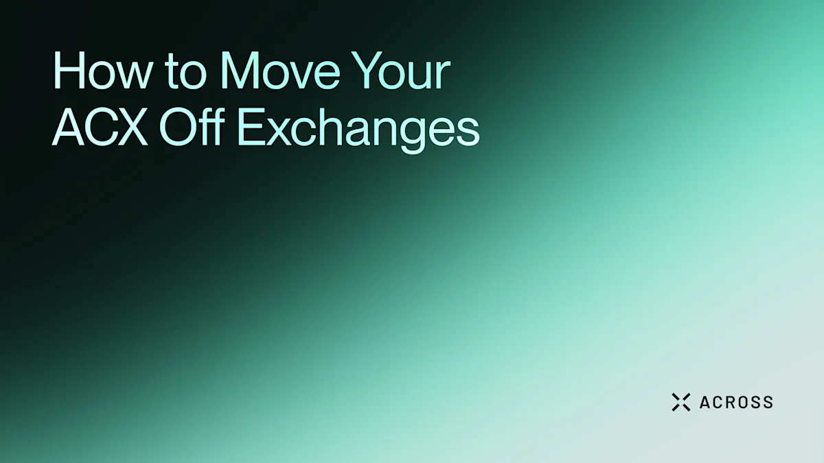 ACX Token To participate in the ACX Token Exchange, your $ACX must be held in a self-custody wallet, a wallet where you control the private keys, not on a centralized exchange.