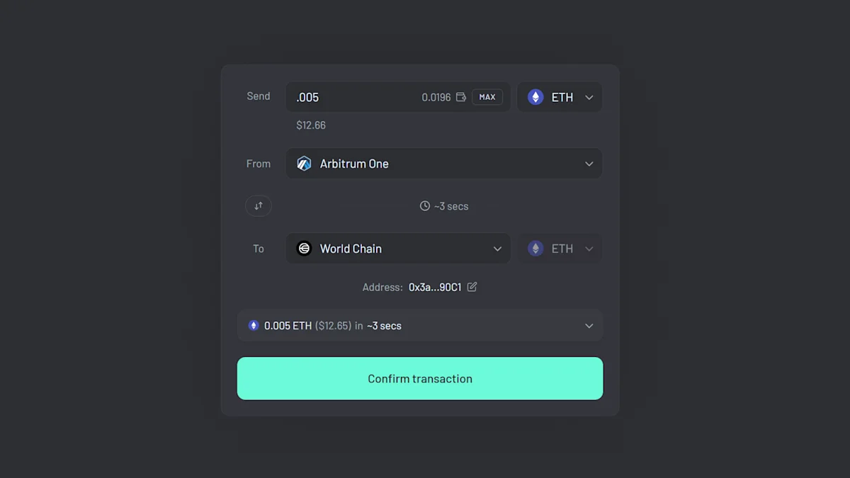Confirm your bridge transaction.