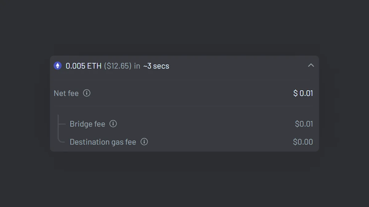 Choose your origin chain and select World Chain as your destination chain, and review the estimated fill time and fees.