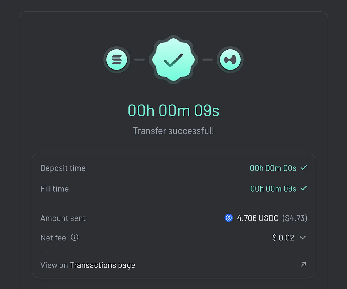 Receive your stablecoins on Hyperliquid.