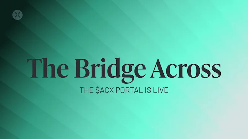 Completing the Bridge Across: Sunsetting $ACX
