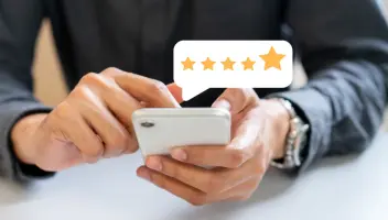 Leaving feedback rating on cell phone