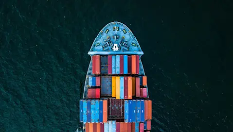 Ship carrying cargo