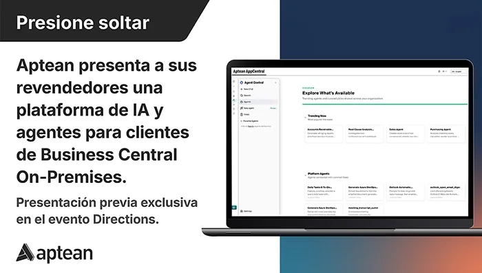 Aptean presenta la plataforma de IA y agentes de IA para clientes on-premises de Business Central