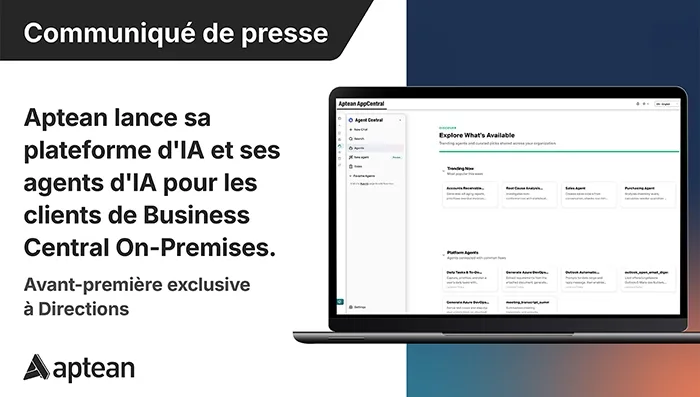 Aptean lance sa plateforme d'IA et ses agents d'IA pour ses clients de Business Central On-Premises