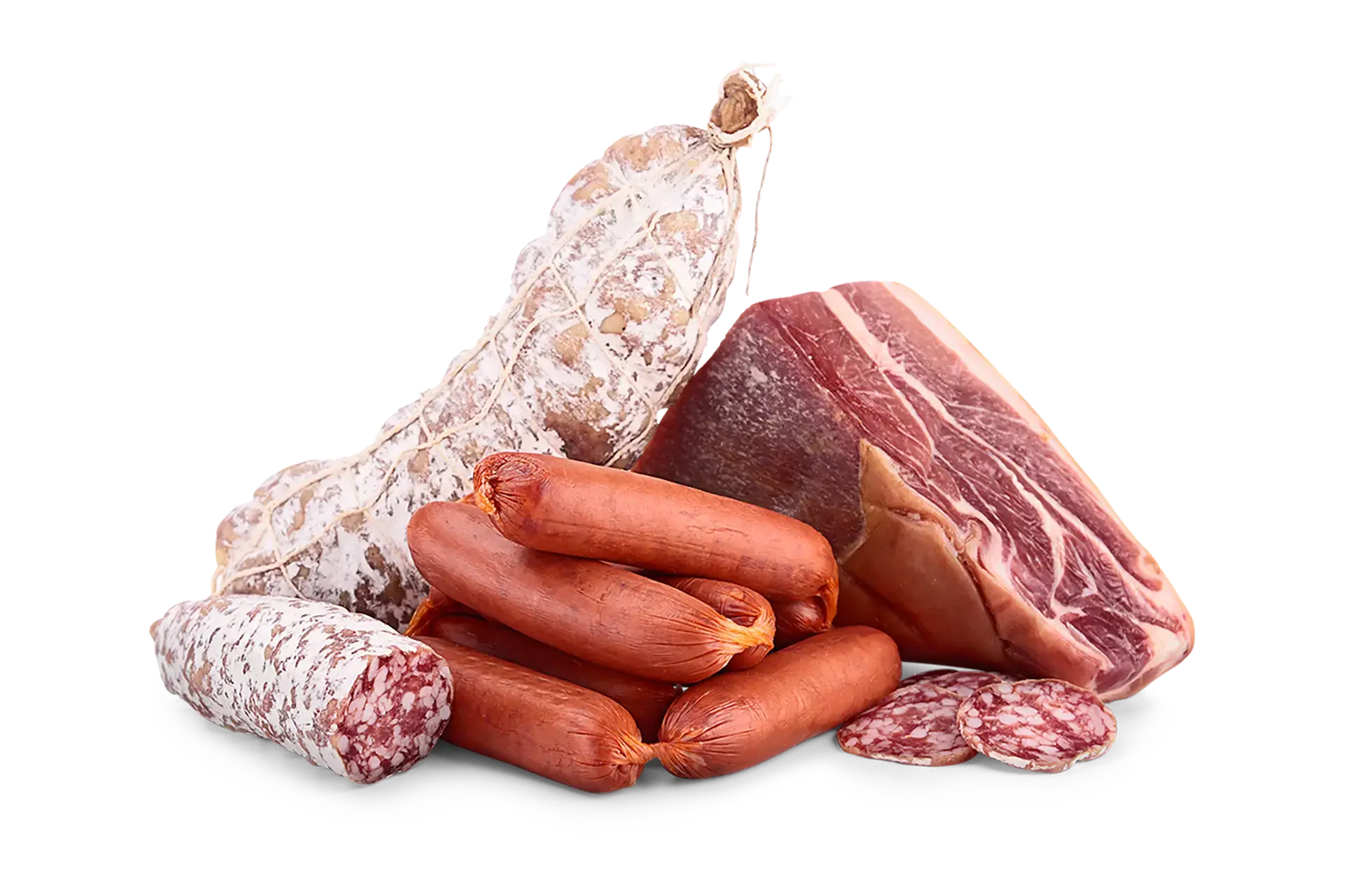 Stack of meat products