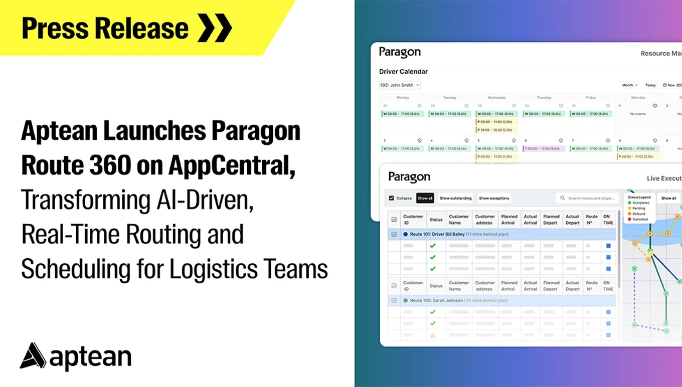 card-aptean-launches-paragon-route-360-on-appCentral-transforming-ai-driven-real-time-routing-scheduling-for-logistics-teams