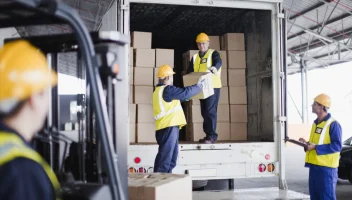 Men loading truck