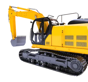 Yellow excavator