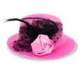 Pink hat with flower on it