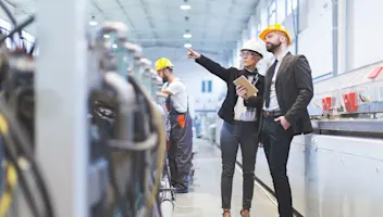 Inspection team on shop floor