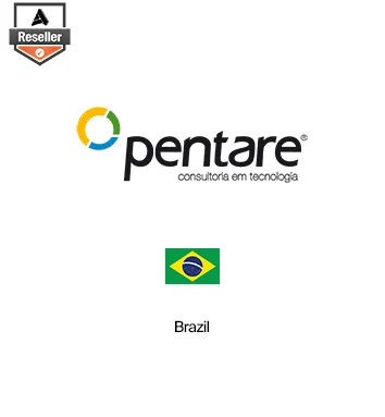 Partner Card - Pentare company logo with Brazil flag
