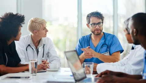 Doctors having a meeting