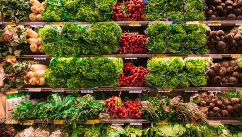 A colorful selection of fresh vegetables.