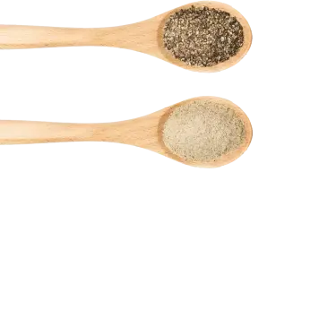 Wooden spoons with spice