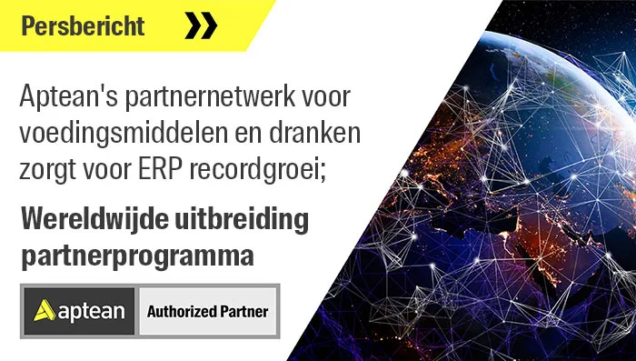 Aptean's partnernetwerk voor voedingsmiddelen en dranken zorgt voor ERP recordgroei; Wereldwijde uitbreiding partnerprogramma