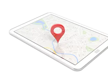 Tablet with route marker