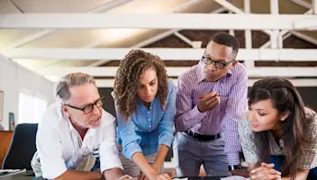 Diverse people collaborating in an office