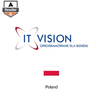 Partner Card - IT Vision company logo with Poland flag