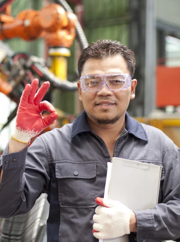 Shop floor factory worker