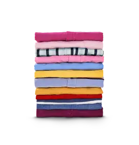 A stack of folded clothing