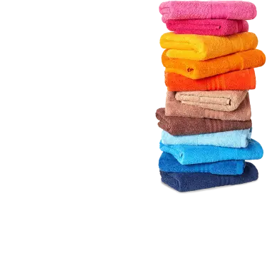 Stack of colorful washcloths