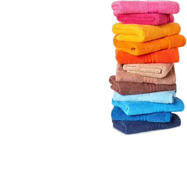 Stack of colorful washcloths