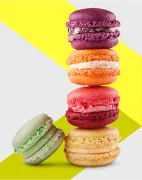 Macaroons stacked