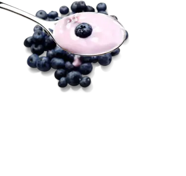 Yogurt on spoon