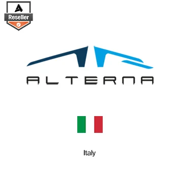 Alterna company logo image with Italy flag