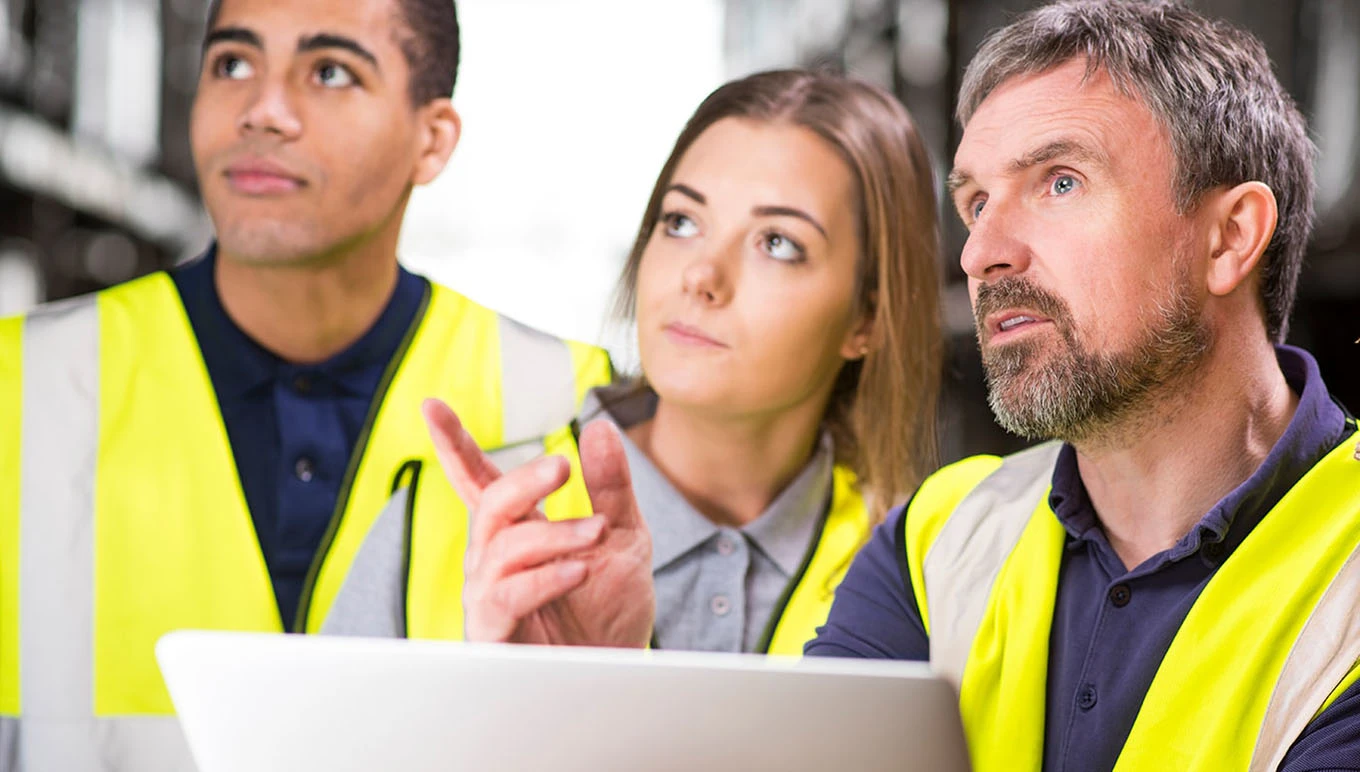 workers in reflective vests