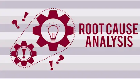 Conceptual hand writing showing Root Cause Analysis