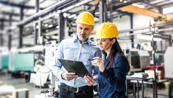 Workers in factory