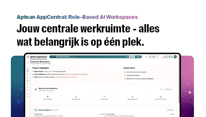 Aptean Intelligence: Op rollen gebaseerde werkruimten