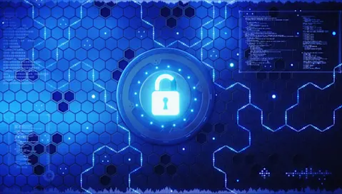 A visualization of a secure cloud-based hosting model for business software.