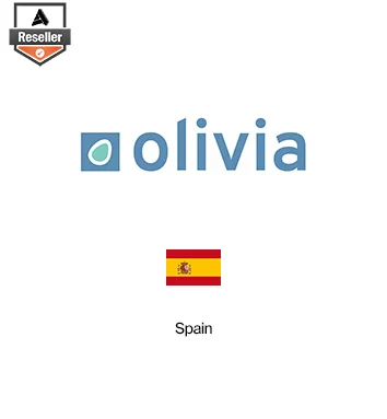 Partner Card - Olivia company logo with Spain flag