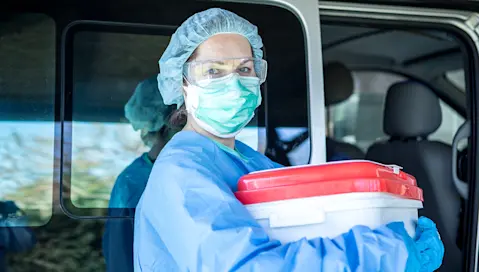 Healthcare worker in PPE