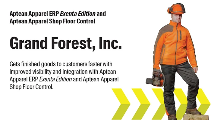 Aptean Apparel ERP, Exenta Edition and Aptean Apparel Shop Floor Control Case Study: Grand Forest, Inc.