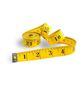 Yellow measuring tape for clothing