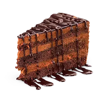 Un trozo de pastel de chocolate