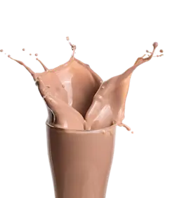 Glass of chocolate milk