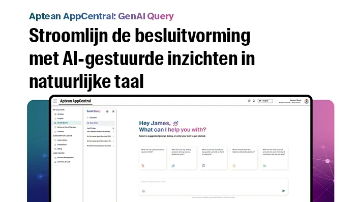Aptean Intelligence: GenAI-query voor inzichten in natuurlijke taal