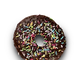 Doughnut with icing and sprinkles