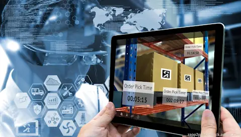 Tablet showing storage shelf